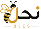 A stylized bee logo in black and gold with Arabic lettering and the word 'BEES' underneath, centered on a plain white background.